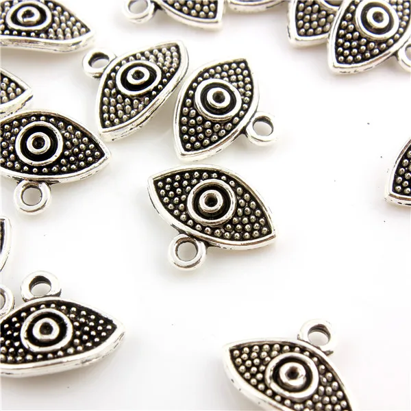 10 шт. тибетские серебряные украшения в виде глаза 8 х14 мм|silver charm pendant|charm pendanttibetan