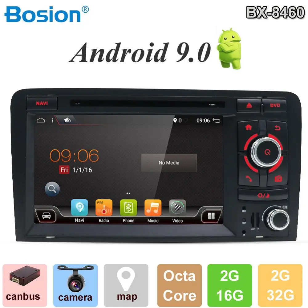 Bosion Android 10 0 автомобильный DVD GPS для Audi A3 8P 2003-2012 S3 2006-2012 RS3 Sportback 2011 мультимедийный