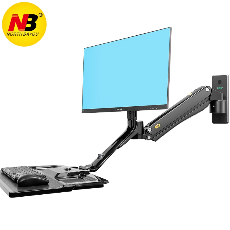 Nb Mc40 22 35inch 2 15kg Wall Mount Ergonomic Computer Sit Stand