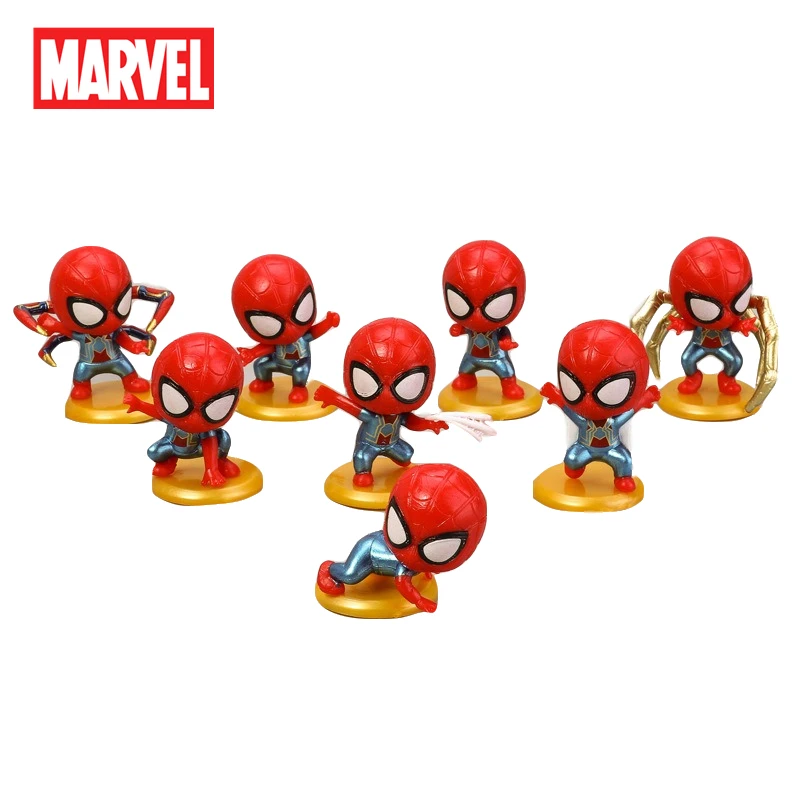 

8 Pcs/set Disney Marvel Avengers Infinity War Action Figure PVC SpiderMan Figure Collectible Model Home Decoration Dolls Toy