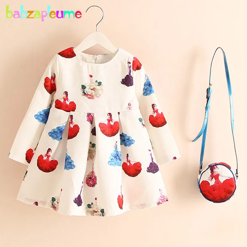 2PCS/2-6Years/Spring Autumn Kids Clothes For Baby Girls Dress Flowers ...