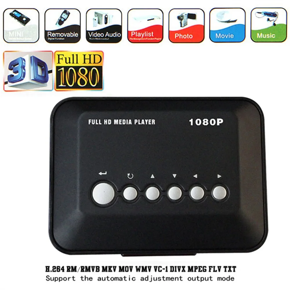 

HD 1080P USB Hard Drive Upscaling Multi Media Player MKV AVI RMVB EU/UK Plug 6.6