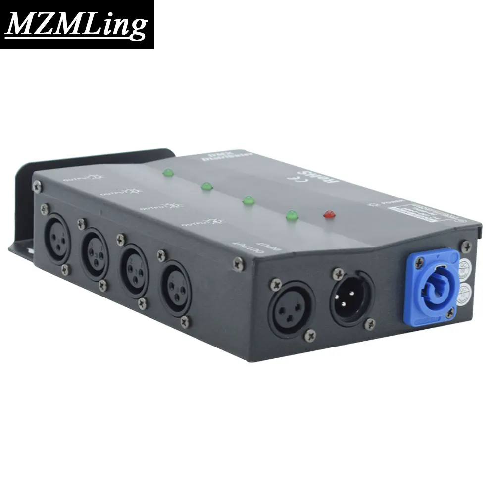 4DX DMX512 разделитель усилителя сигнала для движущихся головок светильник DJ/бар/вечерние/шоу/сценический светильник светодиодный сценический станок