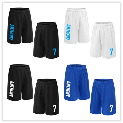 

BONJEAN Design Men 7 Carmelo Anthony Print Basketball With Pockets Quick Dry Breathable Training Running Sport Shorts