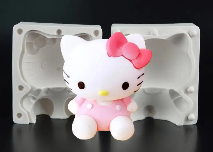 Новые 3D рисунок «Hello Kitty» Форма помады торт границы украшение формы DIY выпечки инструменты для детей День рождения