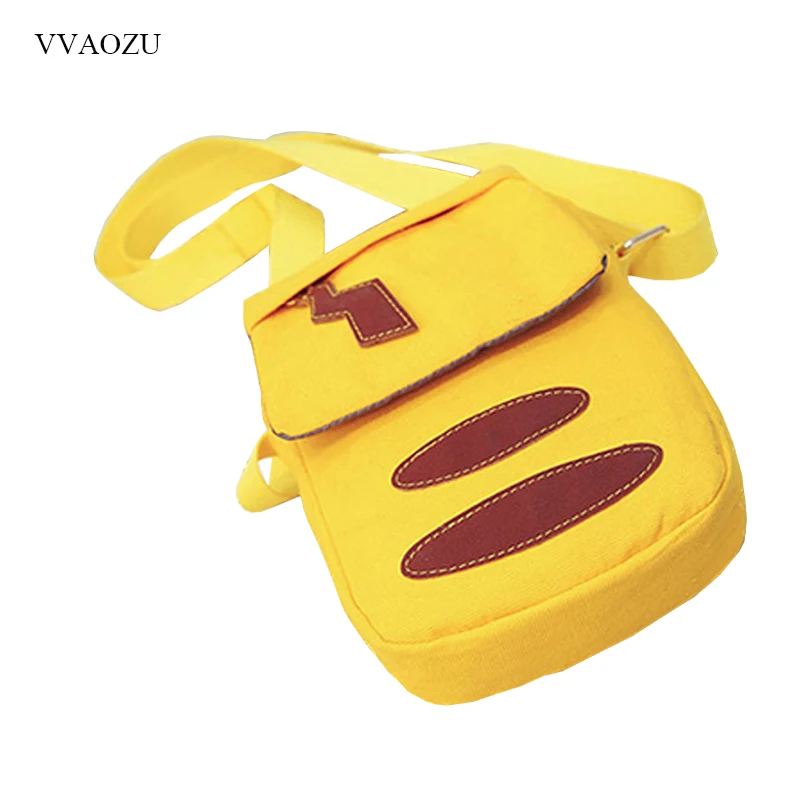 الكرتون جيب الوحش البوكيمون بيكاتشو رسول Crossbody أكياس المرأة البسيطة حقائب حقيبة كتف للفتيات مع لطيف آذان الذيل