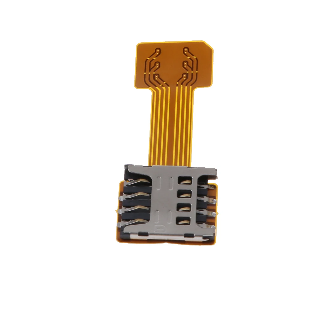 Dual SIM Card TF Card Adapter Extender Nano Micro Mini SIM Standby Flex Cable for Android