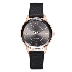 Новые модные простые женские разноцветные кожаные женские часы на ремешке кварцевые часы Para Mujer Relogio Feminino часы подарок N50