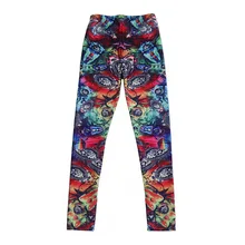 Эластичные повседневные штаны с 3D Цифровым принтом Хаотичные сцены женские Леггинсы 7 размеров одежда для фитнеса