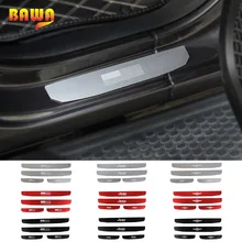 BAWA Modanature interne per Jeep Wrangler JL 2018 4 Auto Porta Piatto Dello Scuff Davanzale Del Portello per Jeep Wrangler Adesivi jl