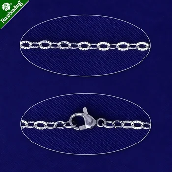 

20"(51mm) Stainless Steel Necklace Chain with lobster clasp Jewelry Making Chain,sold 5pcs/lot