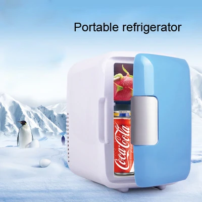 12V 220V Dual-Use 4L Home Car Use Refrigerators Ultra Quiet Low Noise Car Mini Refrigerators Freezer Cooling Heating Box Fridge