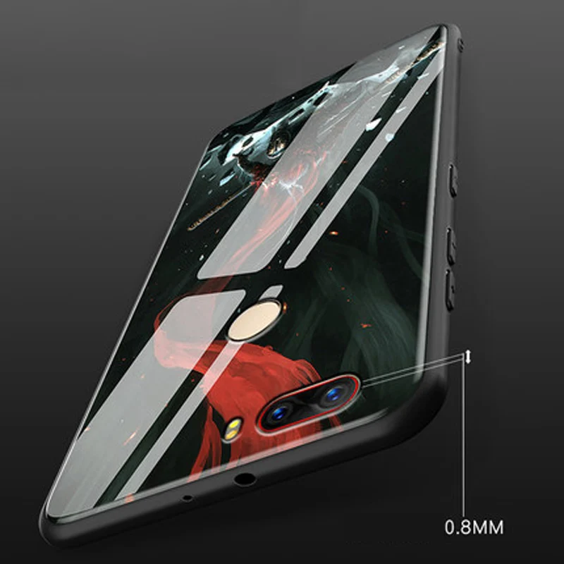 Чехол для Nubia Z17S Роскошный чехол из закаленного стекла с мягкими краями задняя