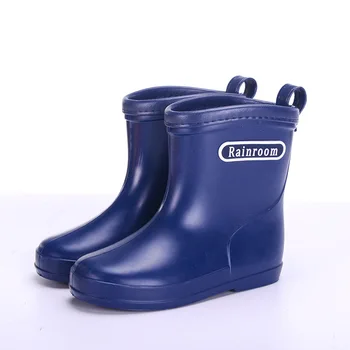 

MAGGIE'S WALKER Children Kids Rain Boots Baby Boy Girl Pure Color Shoes Waterproof Non-slip Rubber Boots Fashion Rainy Footwear
