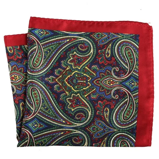 PH009 Pocket Square Портной Смит Роскошные 33X33 см большой платок Пейсли Цветочный горошек карманные квадраты из микрофибры трафаретной печати мужские носовые платки - Цвет: PH009 Pocket Square