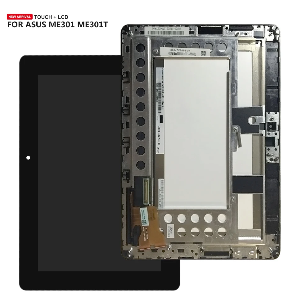 Najtaniej Wyświetlacz LCD ekran dotykowy Digitizer montaż czujnika z ramą dla ASUS MeMo Pad inteligentny ME301 ME301T 5280N
