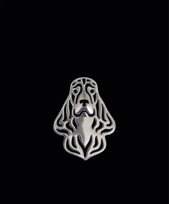 

wholesale dog brooches Cocker Spaniel/English (Silver) plated good quality