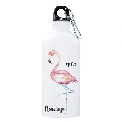 Фламинго фото Спортивная бутылка для воды креативный популярный принт Фламинго Подарочная бутылка для кемпинга езды на велосипеде алюминиевая бутылка 600 мл - Цвет: E