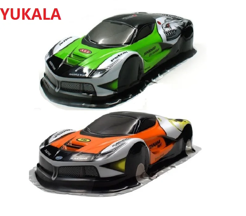 

YUKALA 1/10 remove control car parts PVC painted body shell for 1/10 RC Racing on-road drift car 445*195mm wheel base 255mm