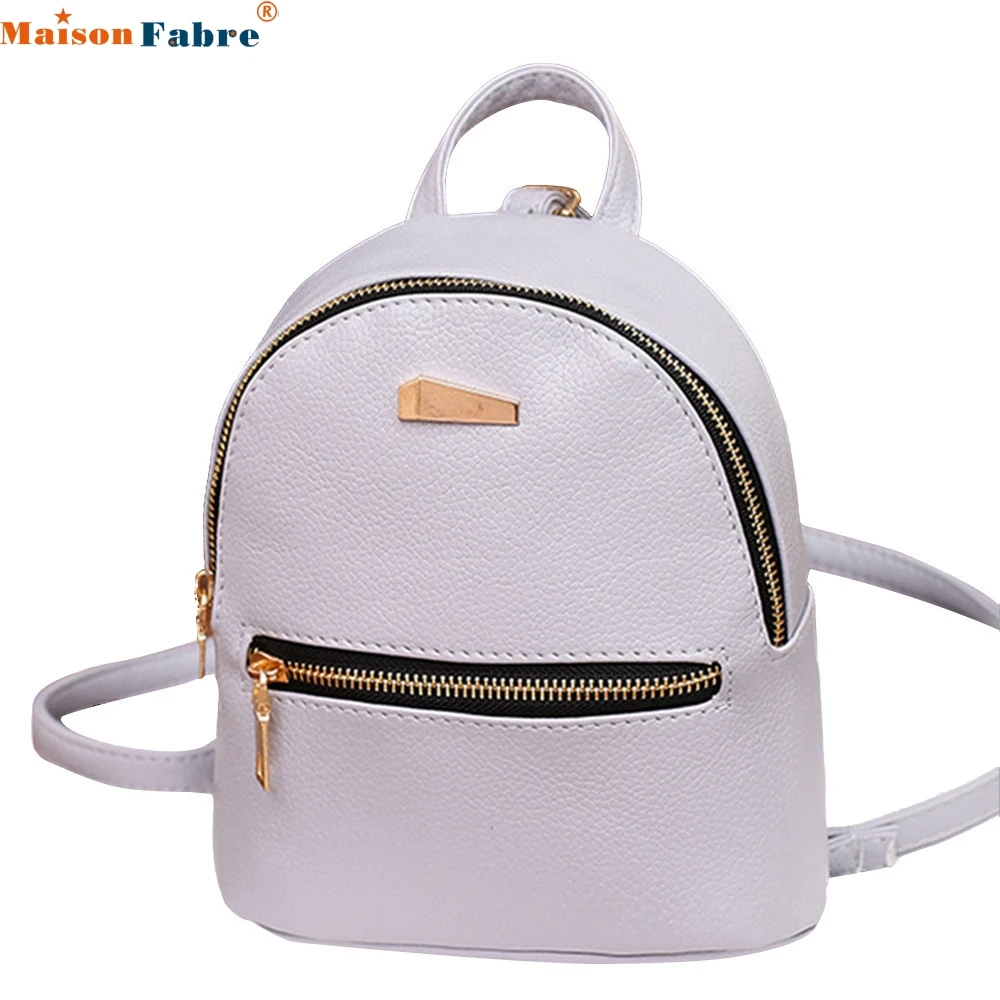 

2019 Fashion Small Solid Backpacks For Women Girls Fashion PU Leather Female Backpacks Mochila Feminina Schoolbags Travel