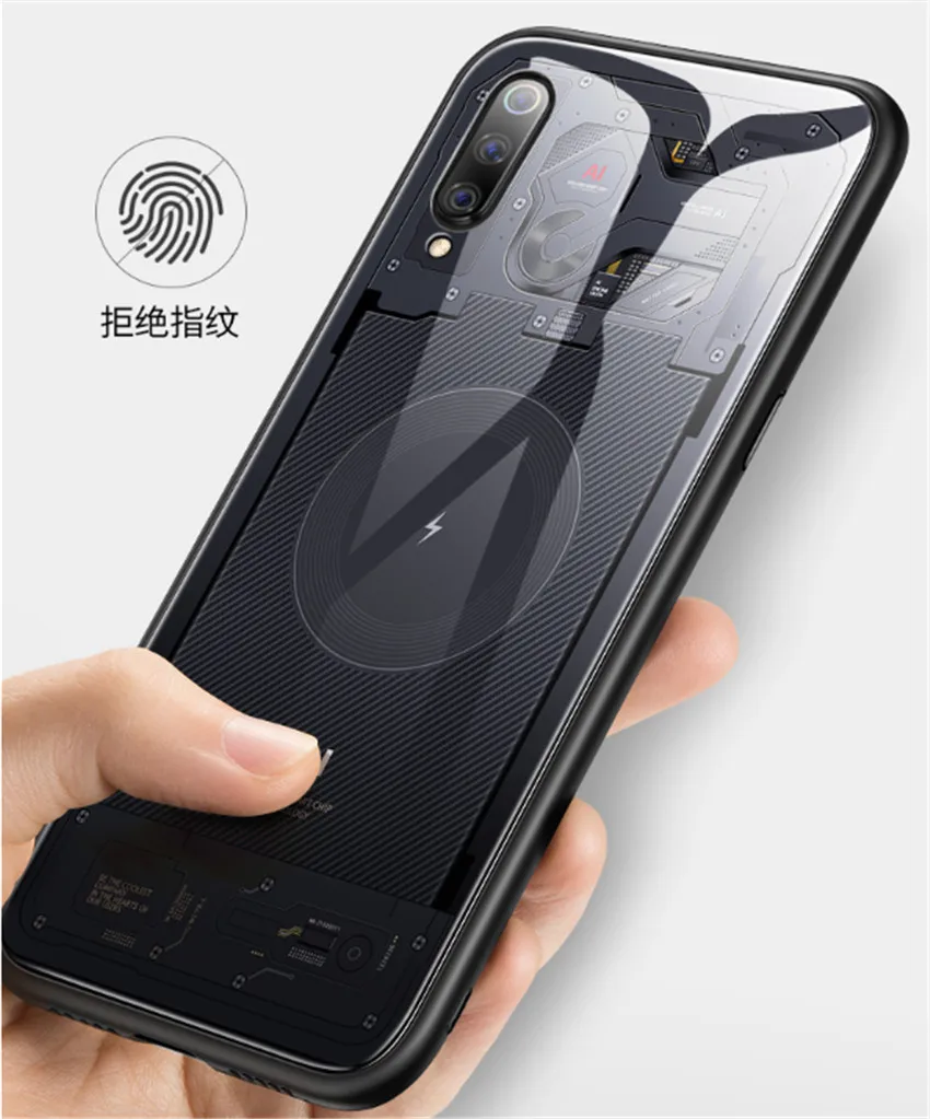 Роскошный чехол из закаленного стекла для Xiaomi mi 9 TPU стекло с мягкими краями чехол для Xiaomi mi 9 mi 9 se чехол Aixuan