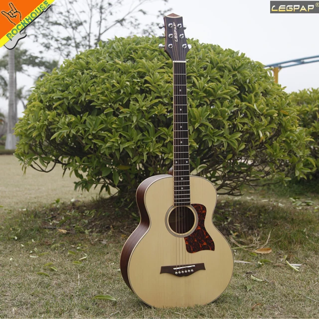 Cheap NEW Legpap travel guitar Solid Spruce top acoustic guitar 37inch travelling guitar mini folk guitarra Mahogany back free ship