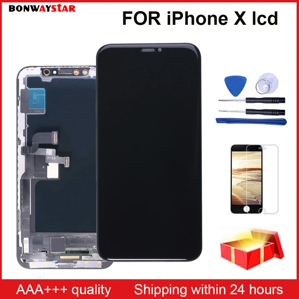 

Grade quality For iPhone X LCD Display For Tianma AMOLED OEM Touch Screen With Digitizer Replacement Assembly Parts Black lcd