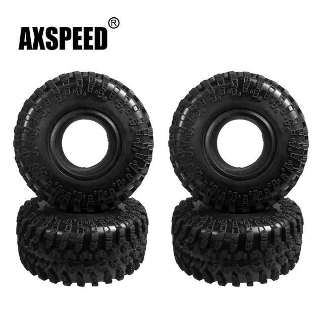 Cheap 4pcs 130MM 2.2" Rubber Rocks Tyres / Wheel Tires for 1:10 RC Rock Crawler Wheels SCX10 RC4WD D90 D110