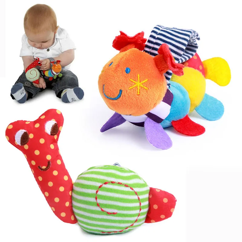 

2018 Caterpillar Snails Baby Wrist Watchs Baby Toys Infant Learning & Education Toy Baby Rattle Hand Rattles Finders Toys G0091