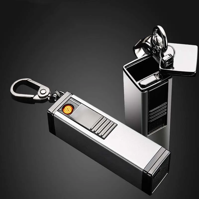 Портативный брелок зажигалка для ключей Бездымная сигарета с пепельницей