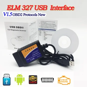 

new V1.5 USB ELM327 Bluetooth ELM327 OBDII OBD2 V1.5 software for Vehicle Diagnostic Scanner Tool Works On Android/IOS/Windows