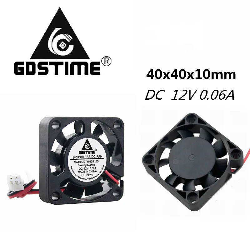 

5 pcs/lot LY Mini Cooling Fan 40MM 4010s 40x40x10mm 2Pin 12V Brushless DC Cooler Fans