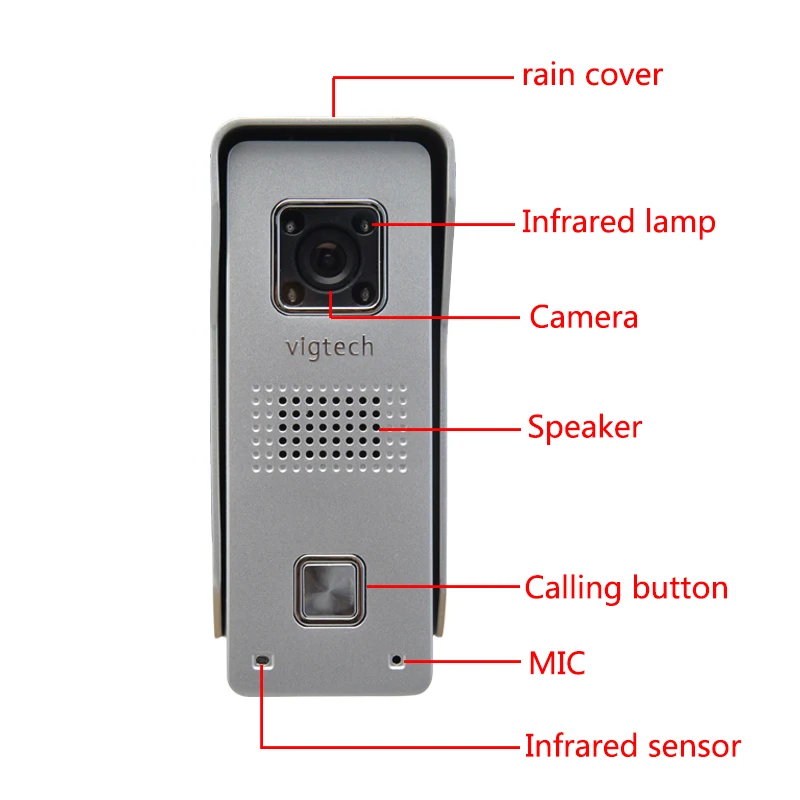 Vigtech видео домофон система видео дверной звонок наружная камера/CMOS ИК Ночное Видение для дома/Квартиры