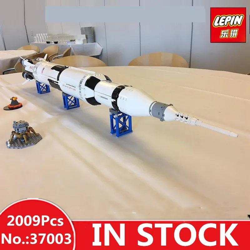 

LEPIN 37003 2009Pcs Creative Series The Apollo Saturn V Launch Vehicle Set Children Educational Building Blocks Bricks Toy 21309