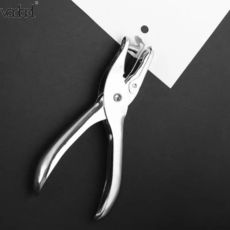 Single Hole Punch Craft Set Paper Scrapbooking Tools Sewing Holes Puncher Pliers Hook Punching