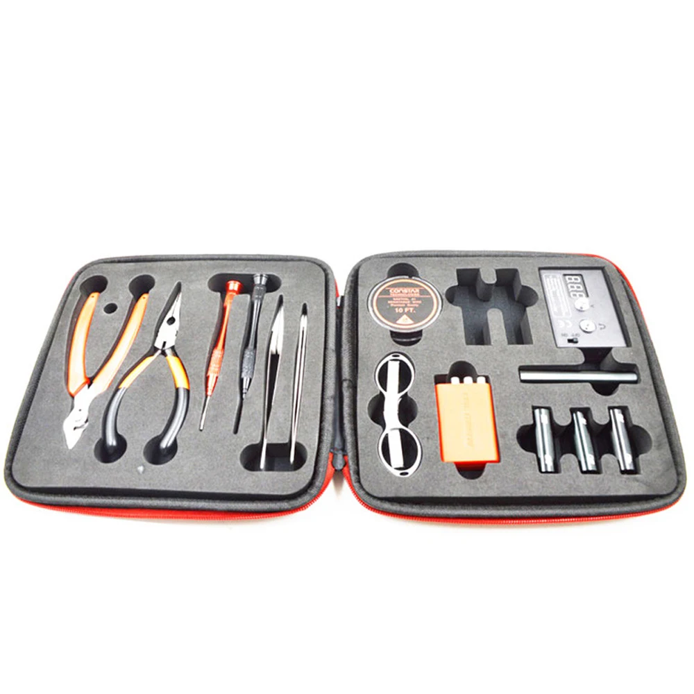 

Multifunctional Professional All-in-One Electronic Cigarette Ceramic Tweezers Heat Wire Pliers Tool Bag Kit DIY Set Accessories