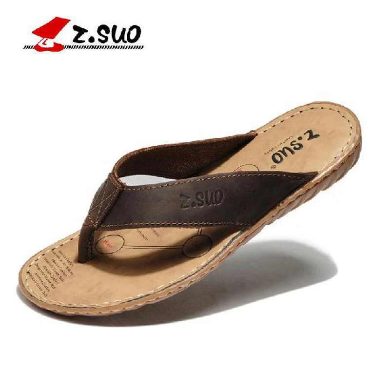 boys leather flip flops