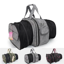 Повседневная Сумка-переноска для собак, автомобильная переноска для домашних животных, многофункциональная дышащая сумка для кошек/собак, складная маленькая/Средняя сумка на плечо для собак