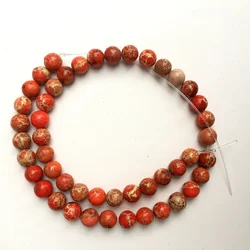 Elegant Orange Emperor Stone Semi - Precious Round Beads for Jewelry Making - Various Sizes Available (Orange)