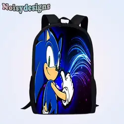 Noisydesigns Лидер продаж школьные сумки Sonic the Hedgehog печатных для школы для мальчиков и девочек сумки Детский Рюкзак Для Подростка Сумка