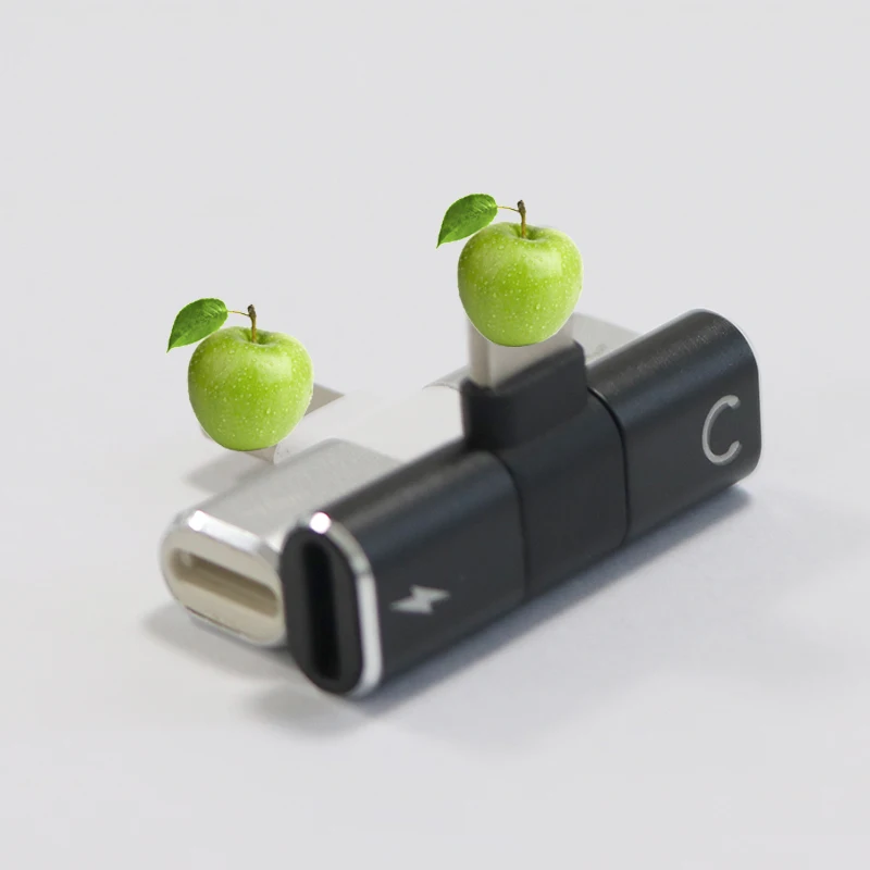 Адаптер для наушников зарядка прослушивание песен двух в одном Apple гарнитура