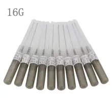 10 шт. стерилизованные I. V. Катетер канюля пирсинг иглы 16 г иглы татуировки тела ювелирные изделия-пирсинг комплект измерительные приборы для тела кольца