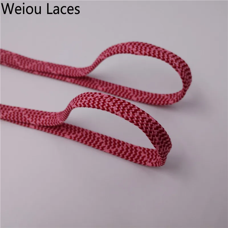 Weiou 7mm Premium Polyester Pattern Flat Shoelaces Eco-Friendly Sneaker Spider Web Pattern Shoe Laces For Running boots Uncaged