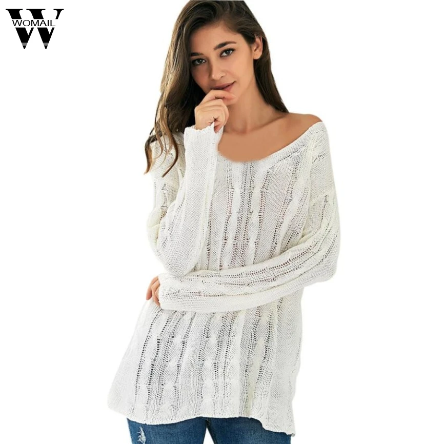 CharmDemon Women Long Sleeve Loose Knitted Sweater Knitwear Outwearnr15in Pullovers from Women