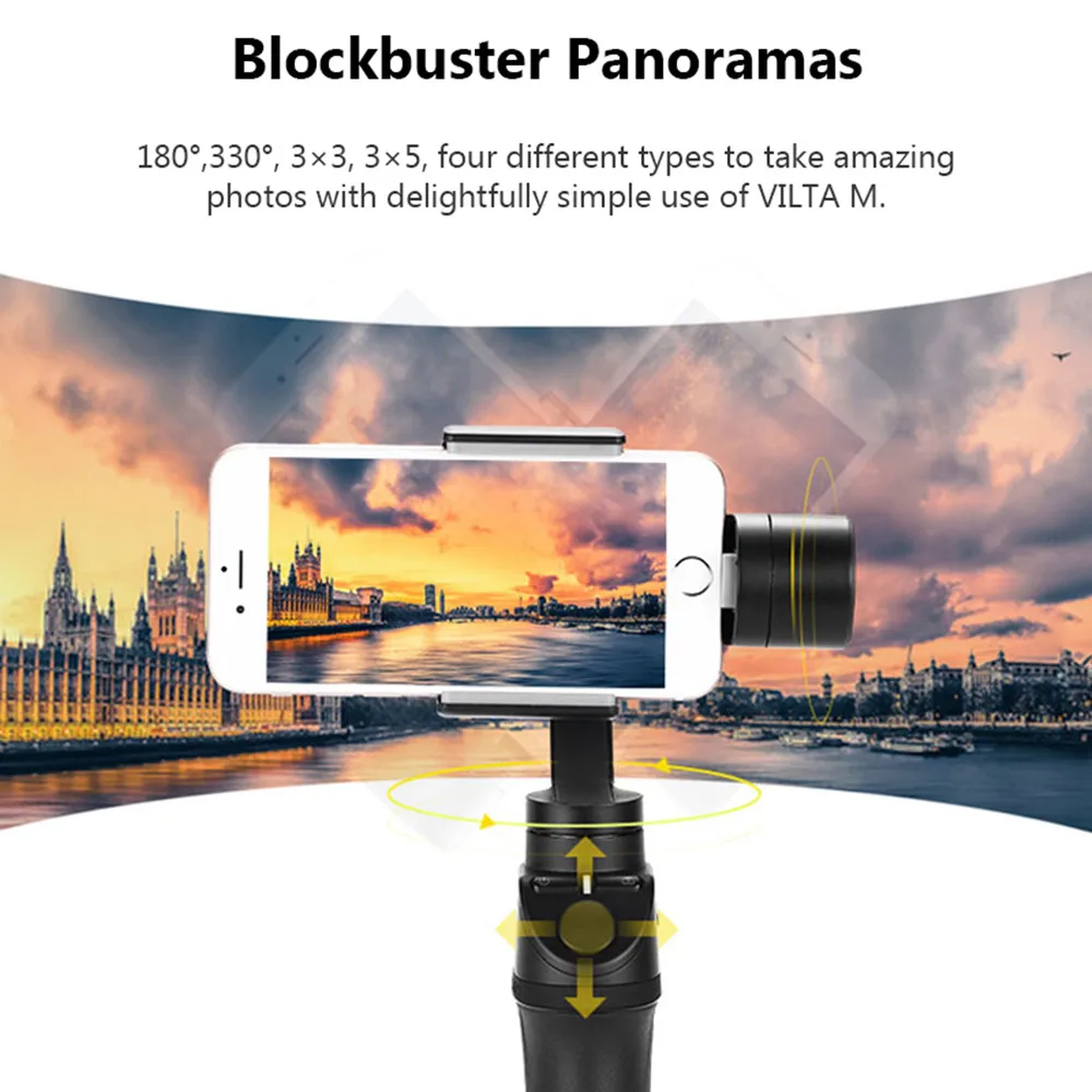 Freevision Vilta m 3 осевой Карманный шарнирный стабилизатор для смартфона iPhone XS XR samsung s8