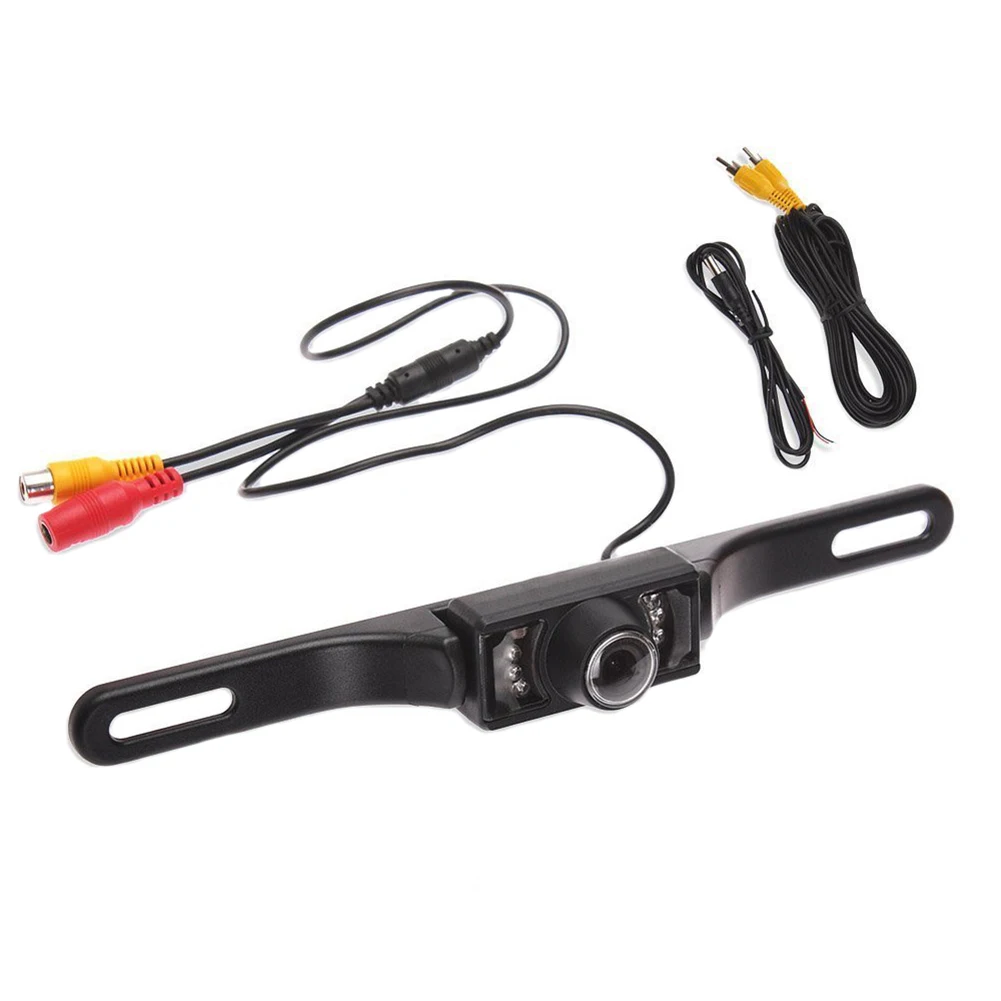 

License Plate Rear View Backup Camera Black