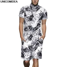 Weed папоротник для мужчин комбинезоны для малышек 3D комбинезон Harajuku шаровары карго летние одна деталь Гавайский рубашк