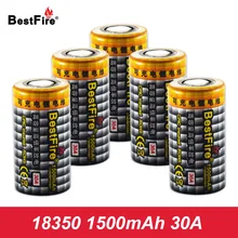 18350 Rechargeable Battery 3 7V Bestfire Li ion Battery 18350 1500mAh for Flashlight Tools Toys A054