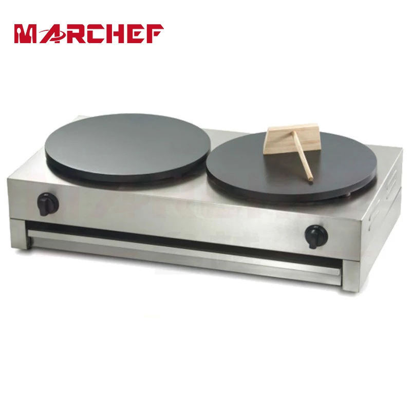 40CM Double Plate LPG Gas Commercial Crepe Maker Machine Non stick