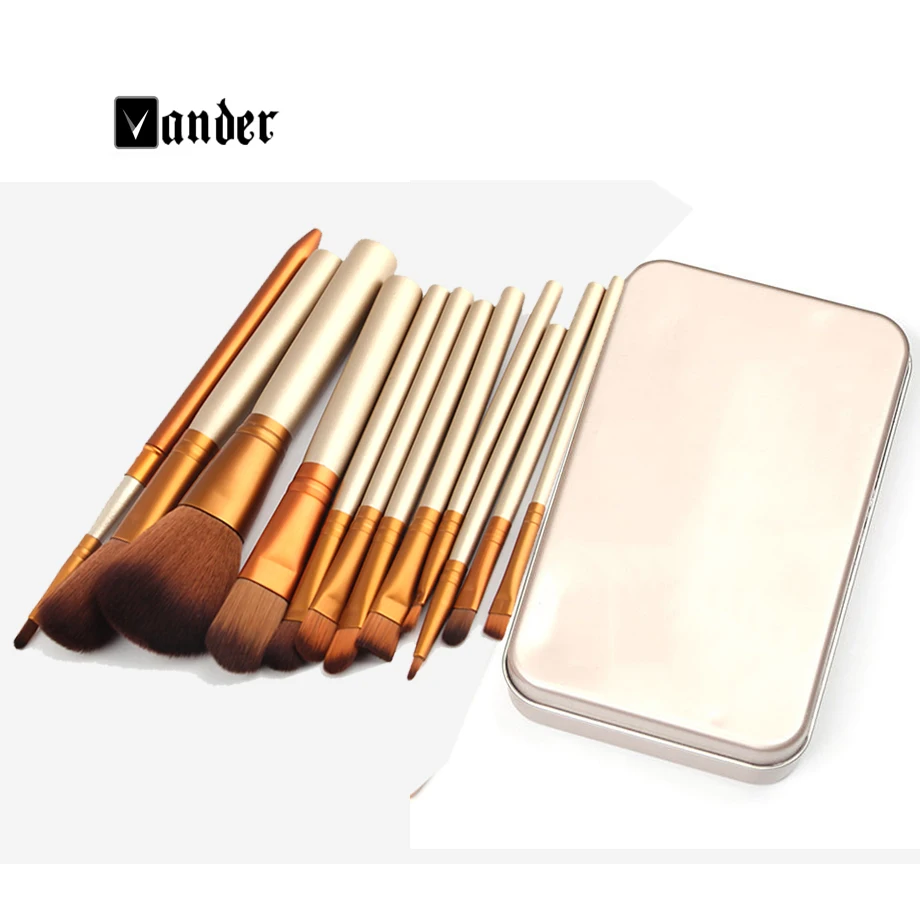 12pcs Newest Nake Makeup Brush Kits Blushesr Eye Shadow Lip Cosmetic Brushes Make up Brush tools with Metal Case (7)
